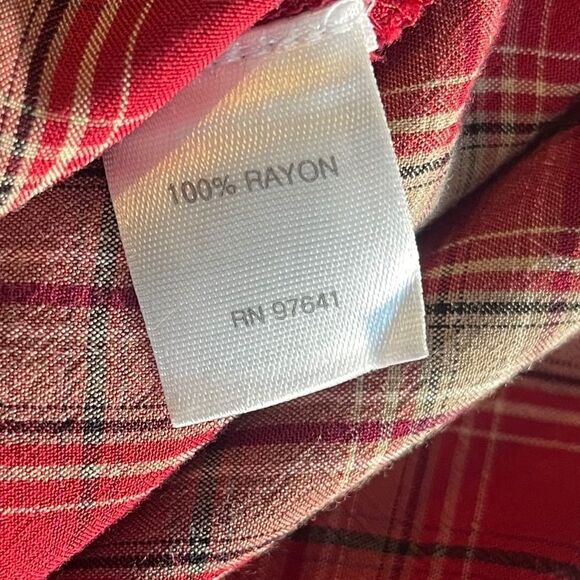 J.Jill Soft Brushed Rayon Tartan Plaid Button Down Shirt Sz S - Picture 6 of 7